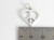 Peace and Love Heart sterling silver charm .925 Hearts charm side view