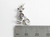 Kangaroo with baby Joey in pouch sterling silver charm .925 x 1 charms side view