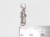 Man playing stand up bass sterling silver charm .925 Music charms side view