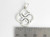 Mystic Knot sterling silver charm .925 x 1 Knots Feng Shui charms side view