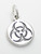 Biohazard Virus sterling silver charm .925 Bio Hazard Biological Hazards additional view