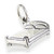 Bed 2D sterling silver charm .925 x 1 Sleeping and Beds charms