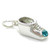 December Birthstone baby shoe strlng silver charm .925 x1 Birthstones