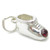 January Birthstone baby shoe sterlng silver charm .925 Birthstones
