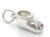 June Birthstone baby shoe sterling silver charm .925 x1 Birthstones additional view