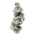 Otter with Fish sterling silver charm .925 x 1 Otters charms