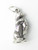 Otter with Fish sterling silver charm .925 x 1 Otters charms side view