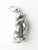 Otter with Fish sterling silver charm .925 Otters charms side view