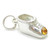 November Birthstone baby shoe strlng silver charm .925 Birthstones