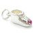 October Birthstone baby shoe sterlng silver charm .925 Birthstones
