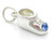 September Birthstone baby shoe silver charm .925 Birthstones additional view