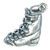 Ski boot 2D sterling silver charm pendant .925 x 1 Skiing charms