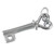 Key with heart sterling silver charm .925 Key Heart Love charms