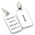 First Commandment sterling silver charm .925 1st Commandments charms