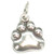 Paw print sterling silver charm .925 x 1 Pets Paws Prints charms