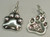 Paw print sterling silver charm .925 Pets Paws Prints charms alternate view
