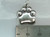 Paw print LARGE sterling silver charm .925 x 1 Pets Paws Prints charms side view