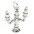 Candlestick holder sterling silver charm .925 x 1 Candelabra charms