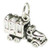 Army transport vehicle sterling silver charm .925 x 1 Armed Forces
