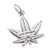 Colorado marijuana leaf sterling silver charm pendant .925 x 1 Leaves