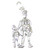 Policeman with Boy sterling silver charm .925 x1 Police Policing charms