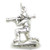 Soldier Holding Rocket Launcher sterling silver charm .925 x 1 soldiers