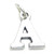 Letter A Initial sterling silver charm .925 Letters charms pendant A1