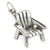 Adirondack chair sterling silver charm .925 x 1 Chairs charms