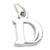 Letter D Initial sterling silver charm .925 Letters charms pendant A1