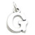 Letter G Initial sterling silver charm .925 x 1 Letters charms pendant A1