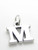 Letter M Initial sterling silver charm .925 x 1 Letters charms pendant A1 additional view