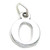 Letter O Initial sterling silver charm .925 x 1 Letters charms pendant A1