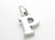 Letter P Initial sterling silver charm .925 Letters charms pendant A1 additional view