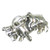 Pig and Piglet 2D sterling silver charm .925 Pigs Sow Piglets charms