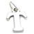 Letter T Initial sterling silver charm .925 Letters charms pendant A1