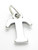 Letter T Initial sterling silver charm .925 x 1 Letters charms pendant A1 additional view