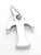 Letter T Initial sterling silver charm .925 Letters charms pendant A1 additional view