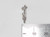 Flat Fish Halibut sterling silver charm .925 Fishing Fishes charms size example