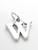 Letter W Initial sterling silver charm .925 Letters charms pendant A1 additional view
