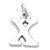 Letter X Initial sterling silver charm .925 x 1 Letters charms pendant A1