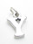 Letter Y Initial sterling silver charm .925 x 1 Letters charms pendant A1 additional view