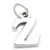 Letter Z Initial sterling silver charm .925 Letters charms pendant A1