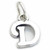 Script Letter D Initial sterling silver charm .925 x 1 Letters charms