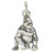 Gorilla sterling silver charm .925 x 1 Ape Monkey silverback Gorillas