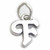 Script Letter F Initial sterling silver charm .925 x 1 Letters charms