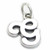 Script Letter G Initial sterling silver charm .925 Letters charms