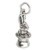 Rabbit in a magic hat sterling silver charm .925 Rabbits in Hats