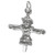 Scarecrow sterling silver charm .925 Scare Crow charms
