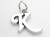 Script Letter K Initial sterling silver charm .925 Letters charms additional view