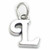 Script Letter L Initial sterling silver charm .925 Letters charms